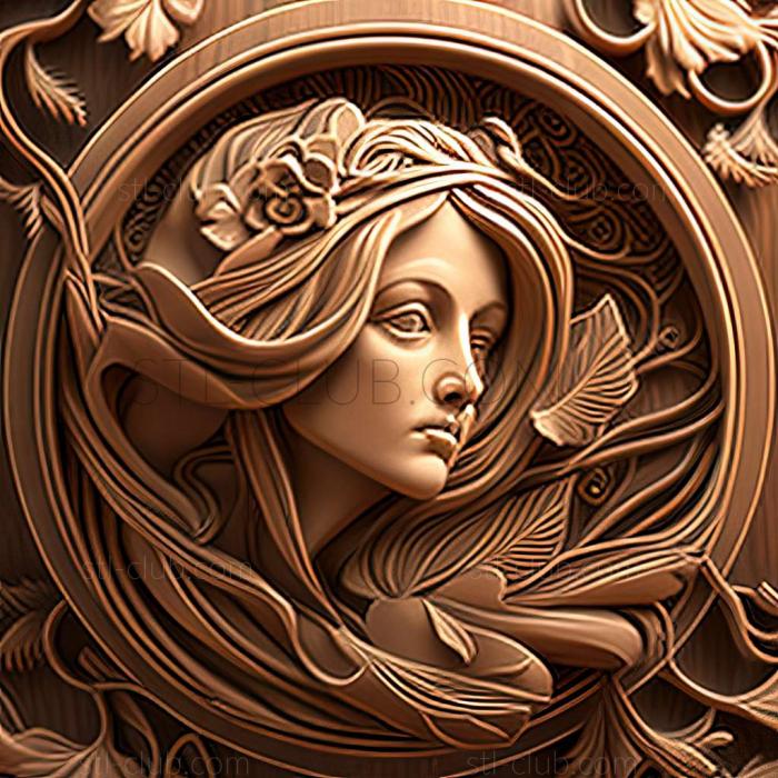 3D model style mucha (STL)